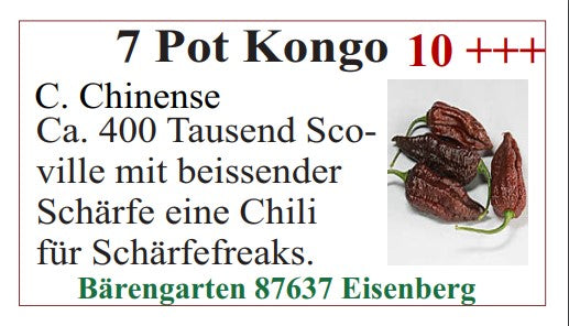 Chilisamen - 7 Pot Kongo