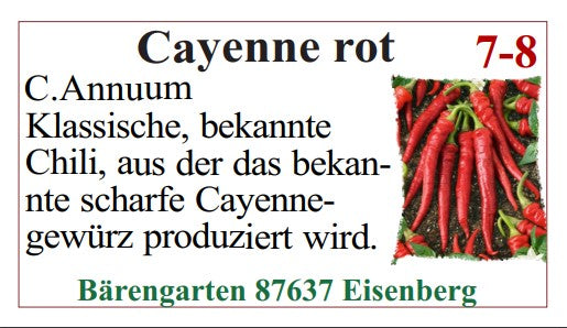 Chilisamen - Cayenne rot