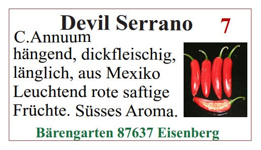 Chilisamen - Devil Serano
