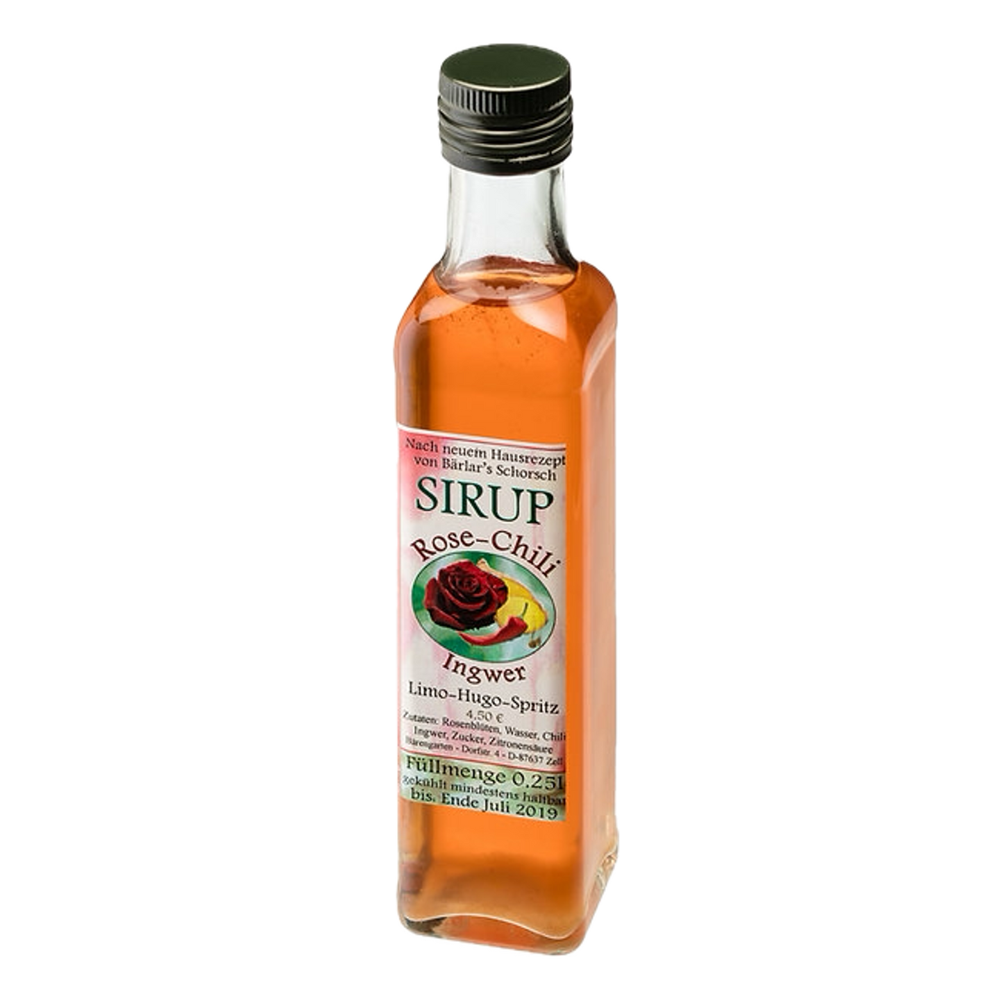 Rose-Chili-Ingwer Sirup - 250 ml