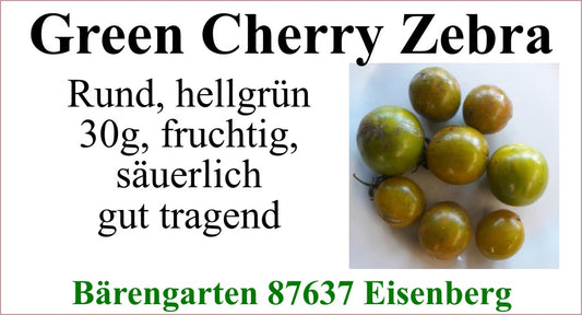 Tomaten klein - Green Cherry Zebra