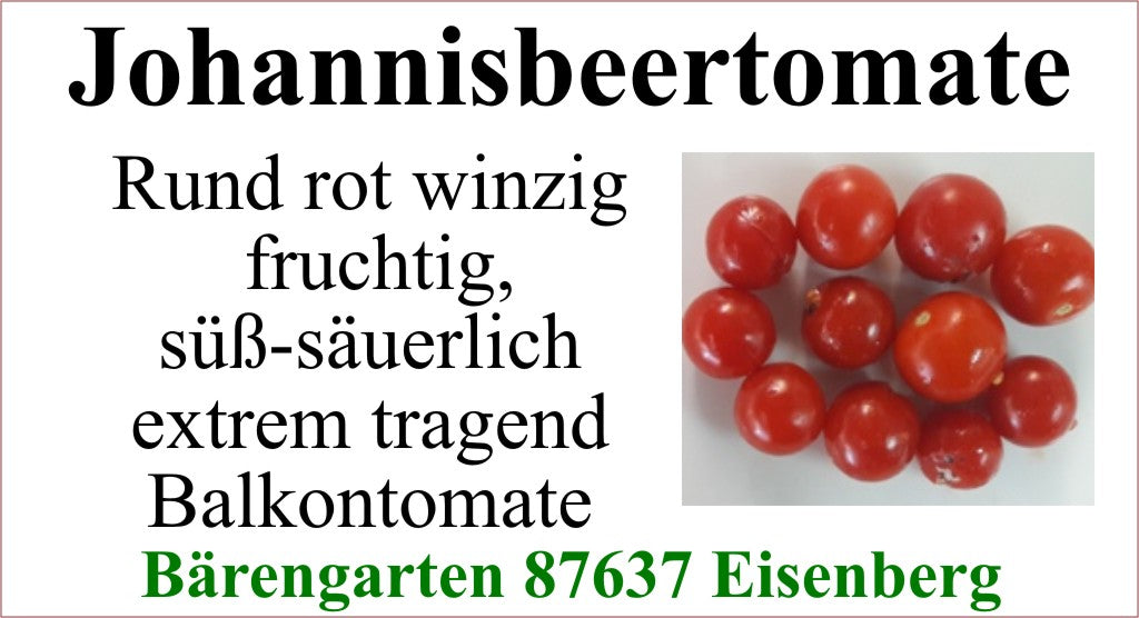 Tomaten klein - Johannisbeertomate rot