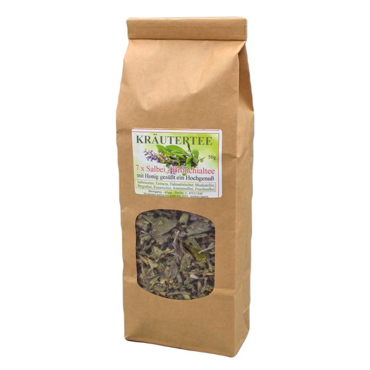 Kräutertee - 7 x Salbei - Bronchialtee - 50g