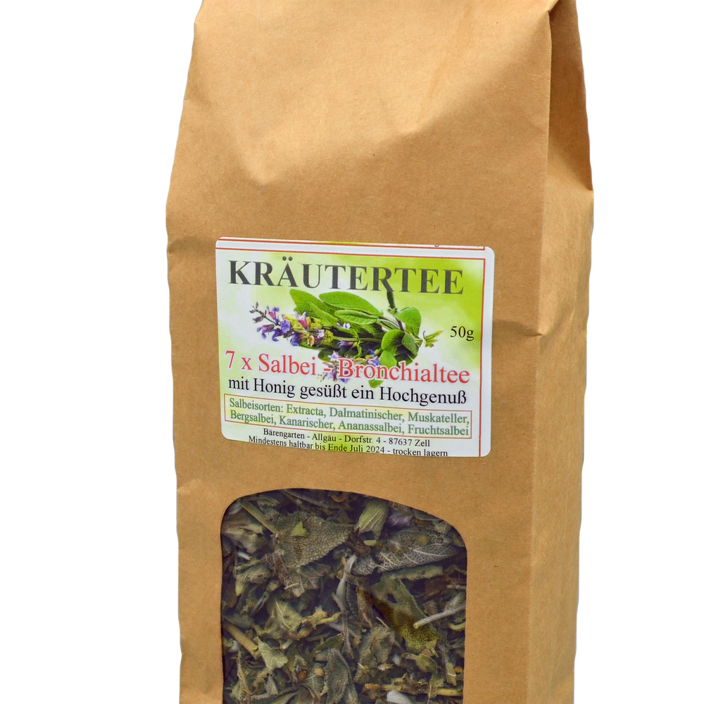 Kräutertee - 7 x Salbei - Bronchialtee - 50g