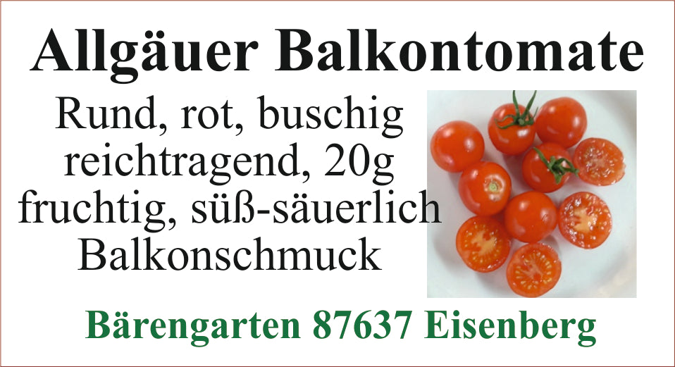 Tomaten klein - Allgäuer Balkontomate