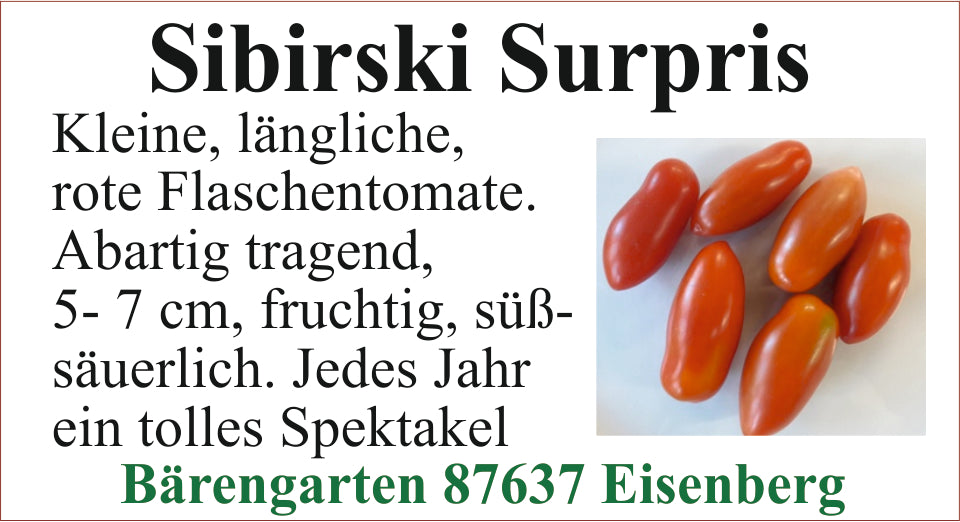 Tomaten klein - Sibirski Surpris